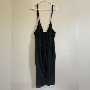 Sheer black dress with slit